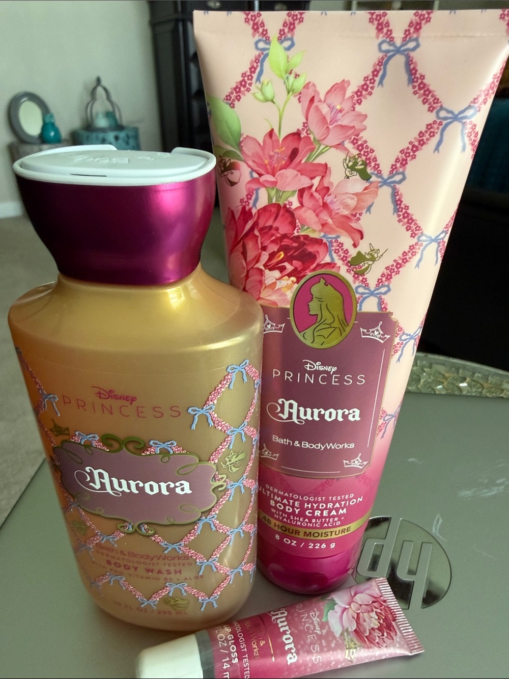 Bath & Body Works Aurora Princess Body Wash & Cream Set in Pink and Gold
